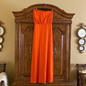 Orange maxi dress